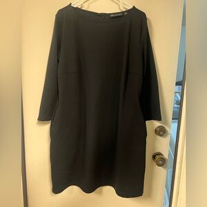 New York & Company Classic Black Long Sleeve shift Dress